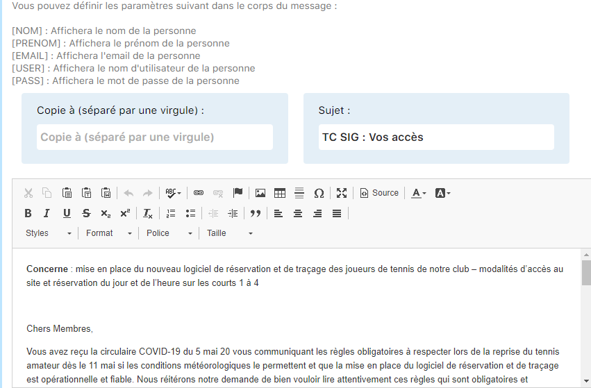 Configuration - Ajouter une personne 1